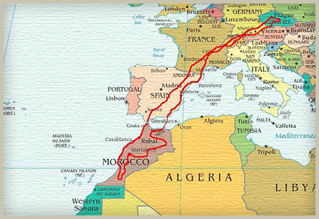 Maroko 2009 - Mapa cesty